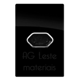 Conjunto Tomada 10A Horizontal 4x2 - Novara Especiais Preto Brilhante Cromado 